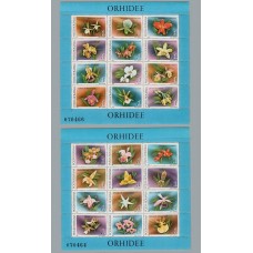 FLORES RUMANIA SERIE COMPLETA DE 2 HOJAS BLOQUES DE ESTAMPILLAS MINT !!! ALTO VALOR